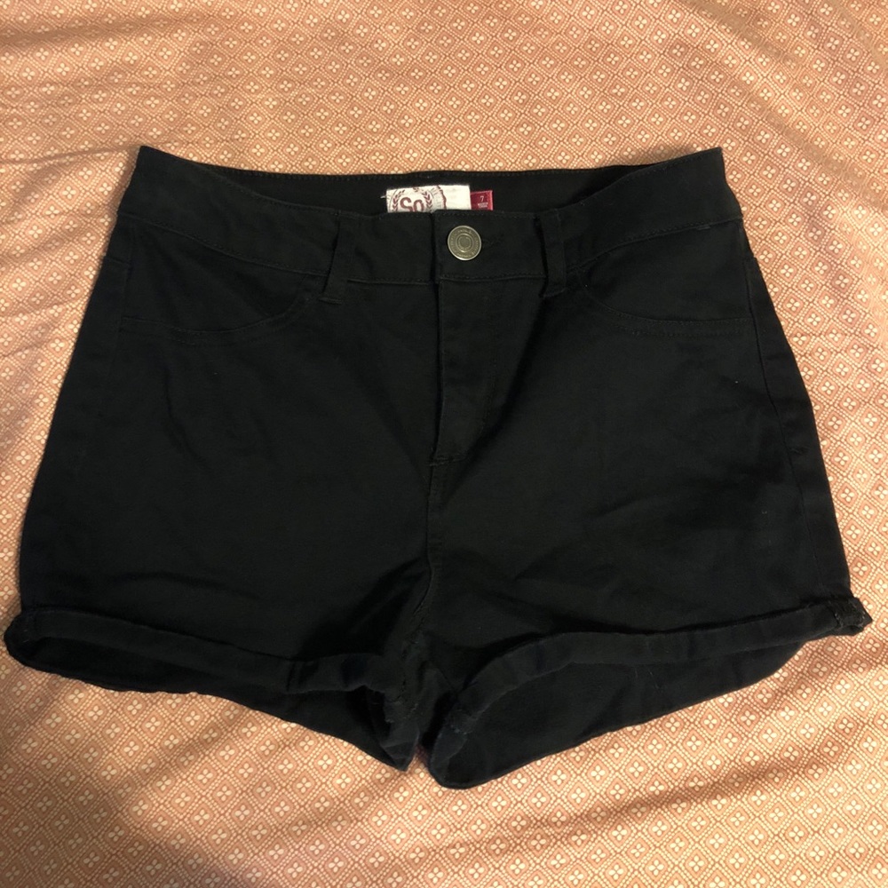So brand black jean shorts
